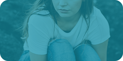 Close up of pensive woman
