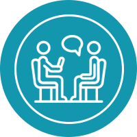 Icon of therapist and client