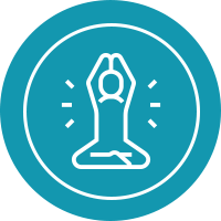 Icon of person doing yoga