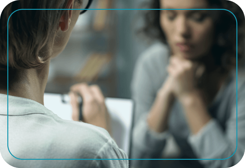 Woman in a session with a therapist